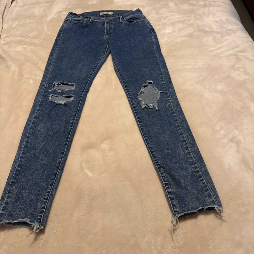 Levi’s 710 Super Skinny Distressed Stretch Jeans Size 29